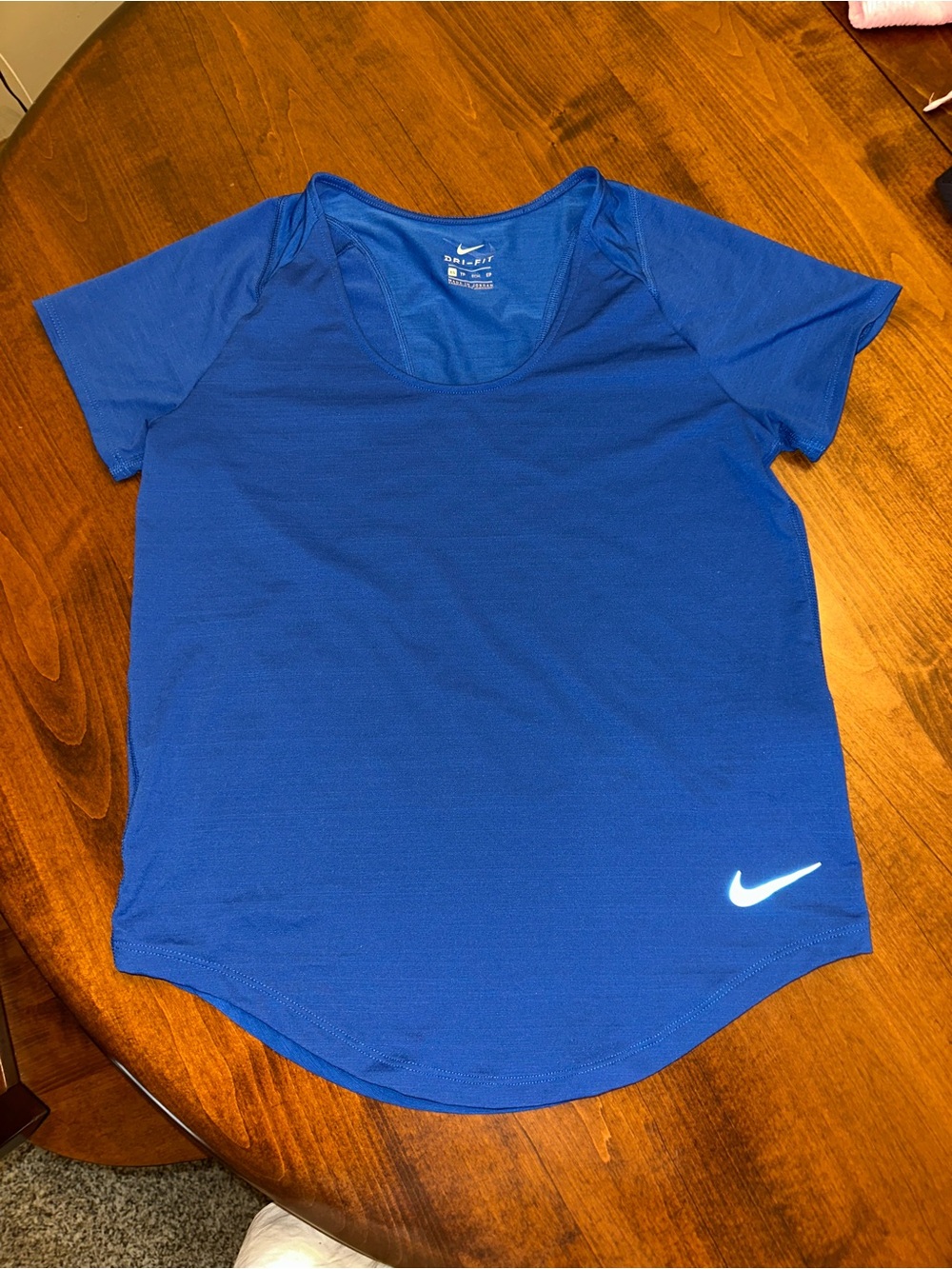 Nike Blue Short Sleeve Scoop Neck Athletic Tee
